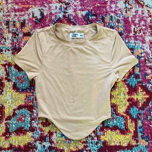 Tiger Mist Beige/Nude Cropped T-shirt Size XS